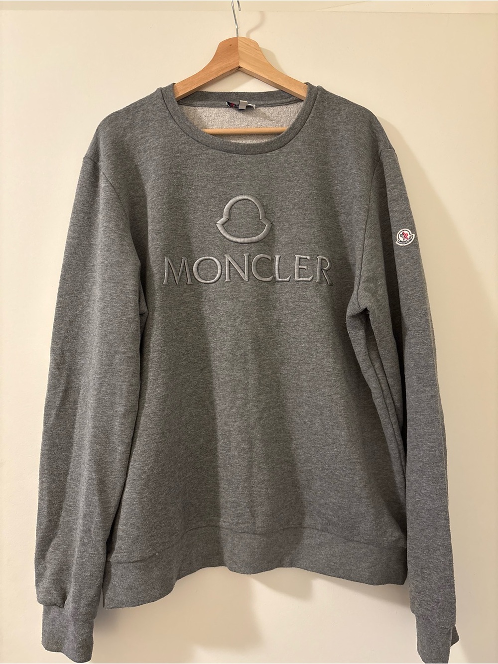 Men's Gray Embroidered Logo Sweatshirt